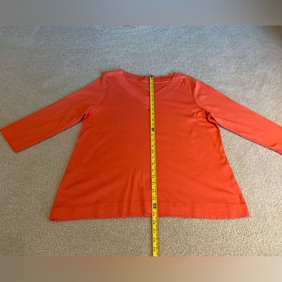 Chico’s V-neck Pima cotton 3/4 length sleeve tee - Picture 4 of 10